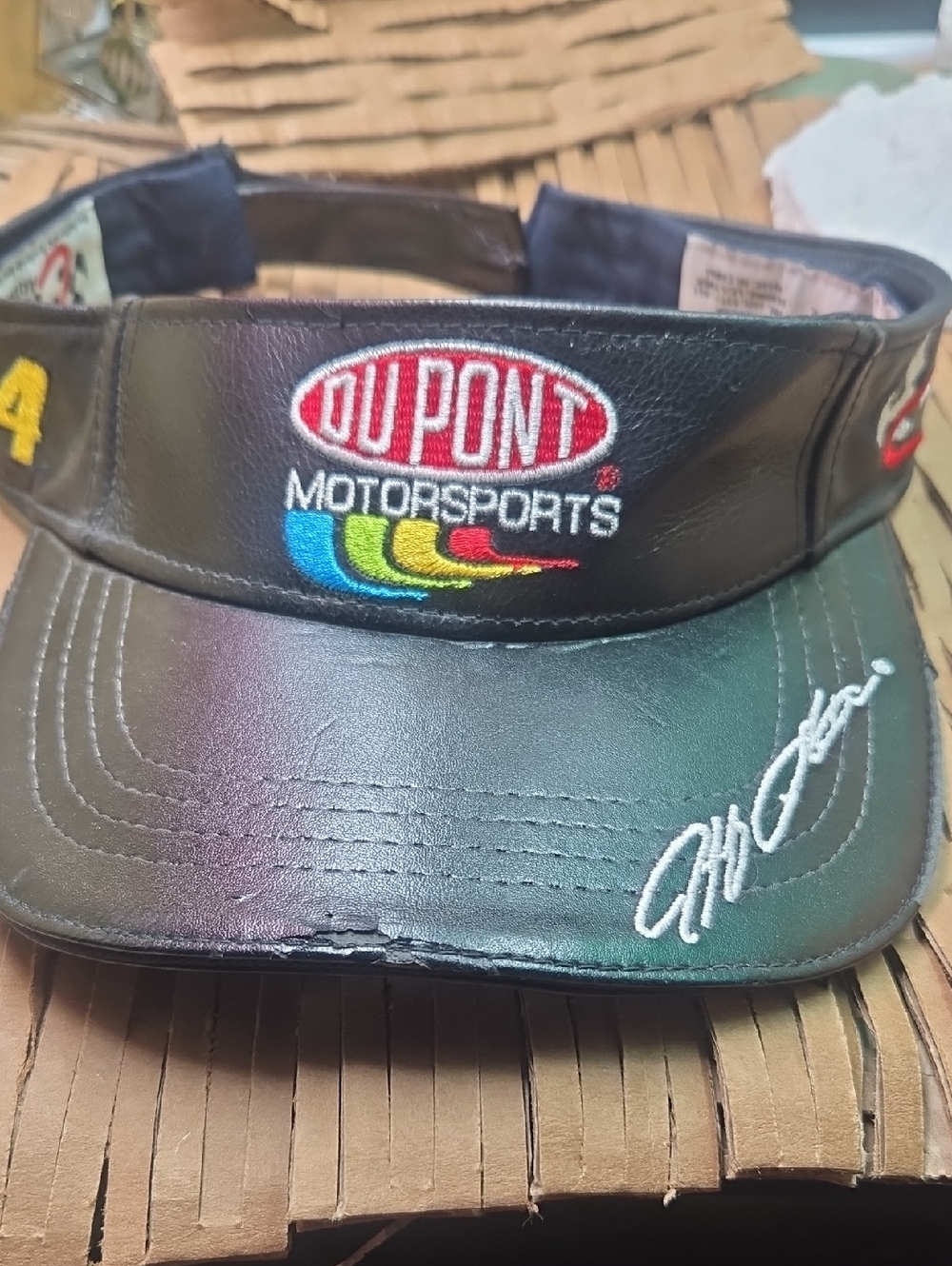 Chaser Black DuPont Motorsports Visor with Multicolor Embroidery